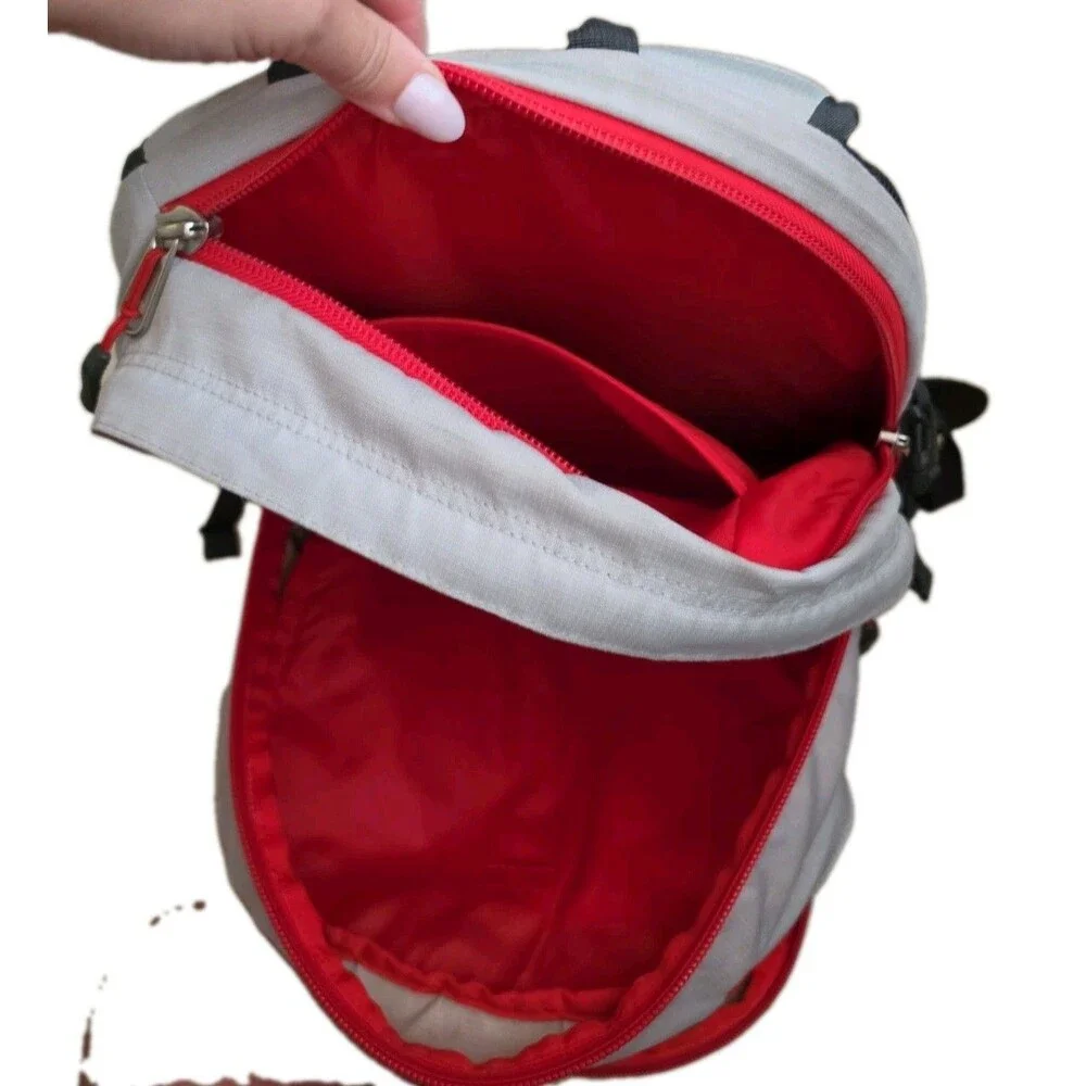 The North Face Surge II Transit Backpack SURGE 2 Hiking Camping Outdoor Gray Red